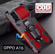 CASE OPPO A16 RING STANDING ROBOT CASING HARD COVER SILIKON SOFT CASE
