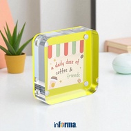 Informa Acrylic Photo Frame 7x7 cm - Yellow Photo Frame Photo Frame Picture Frame Decorative Frame