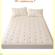 Thick Fluffy Mattress Protector Cover Solid Color Embroidered Bedsheet Mattress Topper Single cadar 