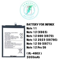 BATTERY FOR INFINIX NOTE 11 / NOTE 12(X663) / NOTE 12 G96(X670) / NOTE 12 2023(X676C) / NOTE 12 5G(X