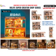 [Birthday Gift] Robotime Rolife Plastic Diy Super Creator Miniature House - DW001, DW002, DW003, DW0
