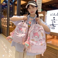 beg sekolah budak lelaki beg sekolah hitam beg sekolah roda Kuromi Children's Bag Melody School Bag 