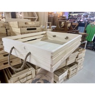 Pine Wood Rope Storage Box