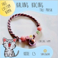 Kalung Kucing Nama - kalung Kucing Custom - Aksesoris Hewan Peliharaan -Aksesoris Kalung Hewan Murah