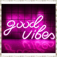 (UJCZ) Good Vibes Neon Sign Neon Light Signs LED Night Lights For Bedroom Decoration Rooms Decor