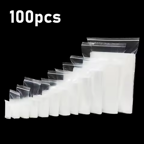 Transparent Ziplock Zip Zipped Lock Food Package Storage bag Clear Thick Small Jewelry packing Plast