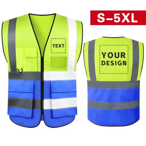 Custom Your Logo Safety Vest Construction Work Traffic Vest Railway Coal Miners Uniform Security ANS