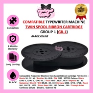 Compatible Group 1 GROUP 1 GR1 GR-1 GR 1 Twin Spool Ribbon Cartridge Black Typewriter Brother DIN 21
