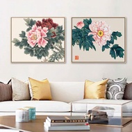 Hoa Khai Phu Quy - Single painting in bloom, meaning auspiciousness - decorating living room, bedroo
