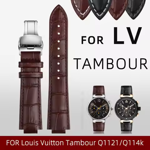 For LV Watch Raised Mouth for Louis Vuitton Tambour Series Q1121 Dedicated Watchband Men Women Q114k