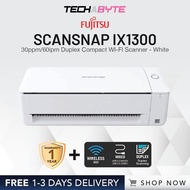 Fujitsu ScanSnap iX1300 | 30ppm/60ipm Duplex Compact WI-FI Scanner (White/Black)