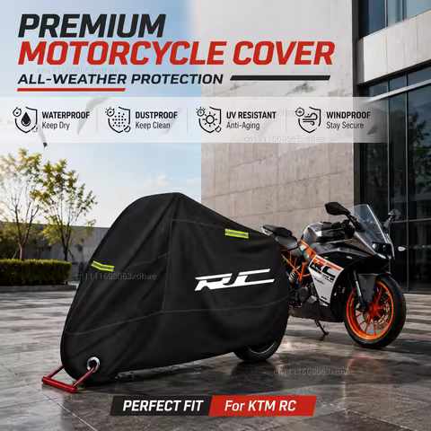 Premium Motorcycle Cover All Weather Dust Rain UV Protection 190T Oxford Cloth For For KTM RC 125 20