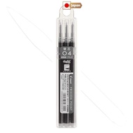 【Direct from Japan】Pilot Refill Core Frixion Ballpoint Pen 0.4mm Black 3-pack LFPKRF30S43B