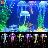 Artificial Swim Glowing Effect Jellyfish Aquarium Decoration Fish Tank Underwater Live Plant Luminous Ornament Aquatic Landscape YUESG