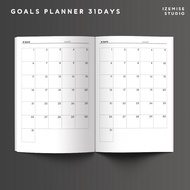 31DAYS GOAL PLANNER Notebook