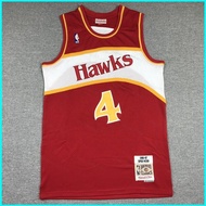 JX1 Atlanta Hawks NBA Jersey No.4 WEBB Retro Classic Jersey Sports Vest Commemorative City Edition P