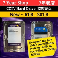 3.5" PURPLE/ SKYHAWK Surveillance Hard Drive 6TB/8TB/10TB/12TB/14TB/16TB/18TB/20TB HDD DVR NVR CCTV