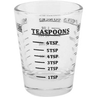 Maxmartt Measuring Shot Glass, Measuring Cup 4 Scales 1ounce 30ml Small Glass Measuring Cup Oz/Ml/Te