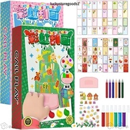 LUCKYSTOREGOODS DIY Rainbow Scratch Art, Animal Pattern Drawing Papers Squeegee Art Kids Paint Kit, 