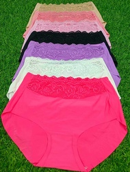 กางเกงชั้นใน สีพื้น ขอบลูกไม้ ไซส์เล็กผ้าลื่น เนื้อผ้า LACE นิ่มใสสบาย  PANTIES-06