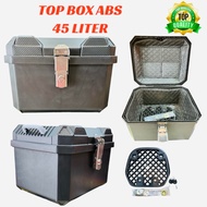 Top Box ABS 45L Black Box Belakang Motor Storage Box | BACKREST