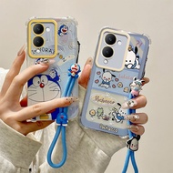 Casing VIVO Y04 Y29t Y29s Kartun empat sisi anti-jatuh silikon lembut Phone Casing