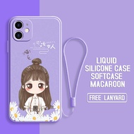 Softcase Macaron REALME C11 Tali Lanyard Custom Case | SCM-321 | REALME C20 | REALME C21Y | REALME C21 | REALME C15 | REALME C25/C12 | Case Macaron | Camera Protection | Case Hp | Camera Protector