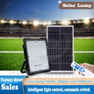 Outdoor Solar spotlight IP67 solar led โคมไฟและหลอดไฟ รับประกัน 1 ปี 40W/100W/300W/500W ไฟ led โซล่าเซล ไฟสปอร์ตไลท์โซล่าเซลล์