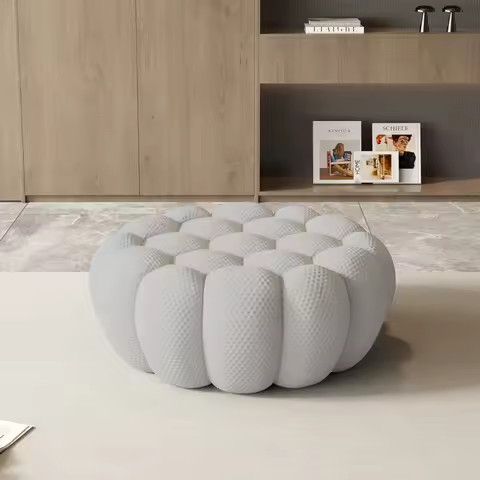 Sdorens 41.24'' Modern Lazy Floor Ottoman Bubble Footstool Upholstered Mesh Fabric Couch Sofa 3D Hon