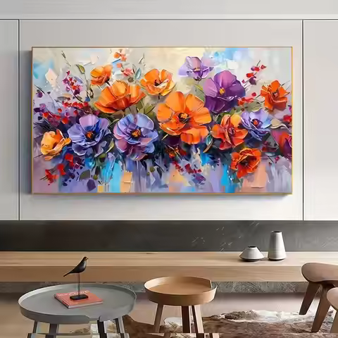 HUACAN New Collection Diamond Painting Flower Full Square Round Drill Diamond Mosaic Big Size Floral