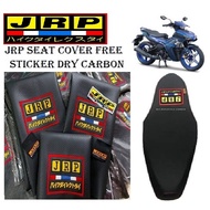 RUSI CLASSIC 250 SEAT COVER JRP RUBBERIZED LOGO FOR MOTORCYCLE DRY CARBON WITH FREE STICKER