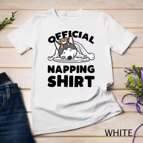 Husky Dog Official Sleeping Shirt Pajama Siberian Husky T Shirt Unisex T shirt