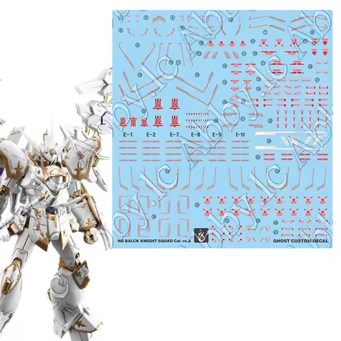 for HG 1/144 Black Knight Squad Cal-re.A Water Slide Pre-cut UV Light Reactive Details Decal High Gr