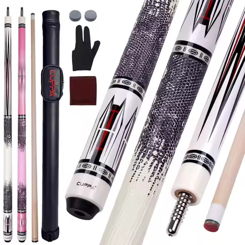 Hot Sale CUPPA 58 Inch Billiard Pool Cue Stick with Canadian Maple Shaft Radial Joint 12.5mm Tip for