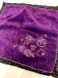 ANNA SUI正版紫色小毛巾 方巾 手帕