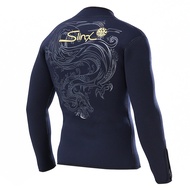 GO5มิลลิเมตรแยก W Etsuit แจ็คเก็ตดำน้ำที่อบอุ่นด้านบน SLINX กำมะหยี่ซับหนาดำน้ำท่อง W Etsuit