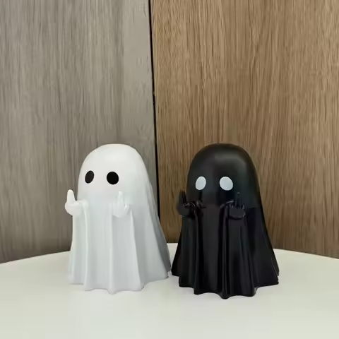 1pc Middle Finger Ghost Statue, 7.5cm Terrifying Ghost Decoration, Halloween Ghost Small Statue Ghos