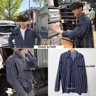 KEMEJA KITA  Kemeja Pria PJ-066 Lengan Panjang Kemeja casual Kemeja Salur Kemeja Stripe Pria