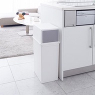 日本like-it 可疊式推蓋隙縫垃圾桶25L