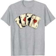Texas Hold'Em Poker Kids T-Shirt - Gambling Casino 4 Aces Poker T-Shirt Fashion Tops for Boys and Gi