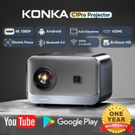 【Konka】C1Pro Projector 4K Portable Smart Cinema with Electric Focus Android WiFi/Bluetooth For Home/