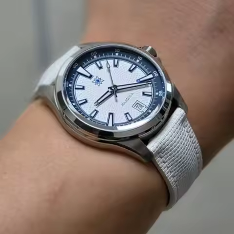 20mm Sailcloth FKM Rubber Genuine Leather Watch Strap Fit For Rolex Grand Seiko Flat End Universal W