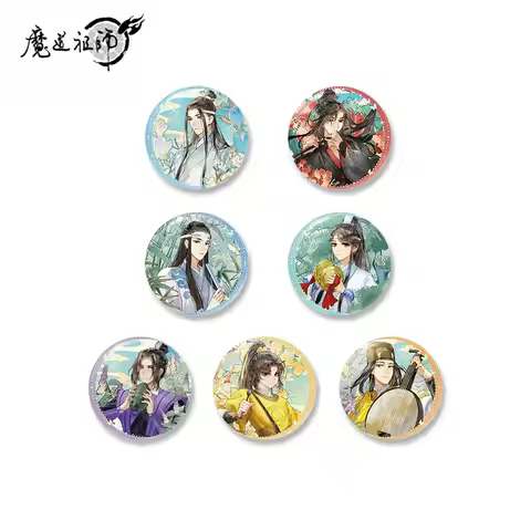 Sunsyea MDZS Mo Dao Zu Shi Official Merch LLWG Badge Wei Wuxian Lan Wangji Jin Ling Lan Sizhui Lan X