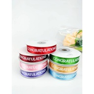 Congratulations Fabric Ribbon 22 Mm 50 Yards