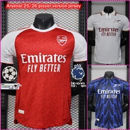ASN [Player Version] 2025/26 Arsenal Home Away Third-Piece Set Men's Football Jersey S-3XL