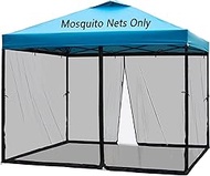 10x10 Mosquito Netting for Patio Camping Gazebo/Pop Up Canopy Tent,Double Door Side Screen Easy Inst