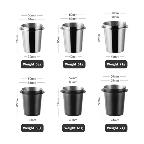 51/53/58mm Coffee Dosing Cup Sniffing Mug for Espresso Machine Wear Resistant Stainless Steel Coffee