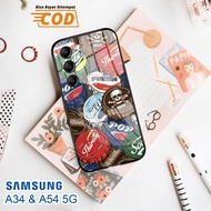 Softcase Glass Kaca SAMSUNG A34 & SAMSUNG A54 (5G) - Case Handphone SAMSUNG A34 & SAMSUNG A54 (5G) [