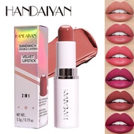 HANDAIYAN New Style HANDAIYAN 2 in 1 8 Colors Lipstick Lipstick Moisturizing Cross-Border Moisturizi