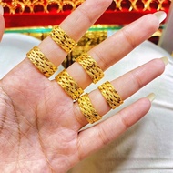 REPLIKA 24krt Gold Plated Rattan Ring Crum Light Gold 8 grams Premium Gold Replica Women's Ring